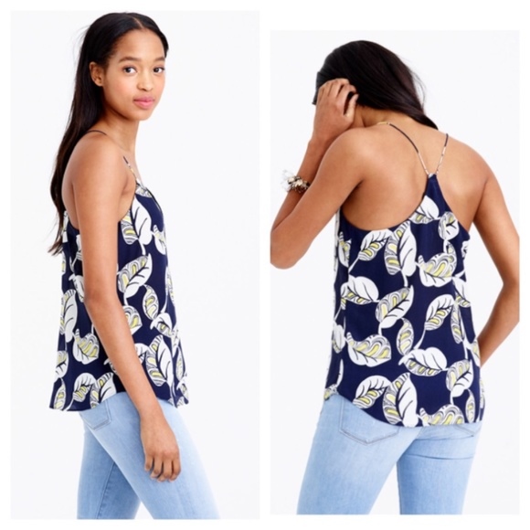 J. Crew Tops - J. Crew Carrie Cami Tropical Cami 100% Silk